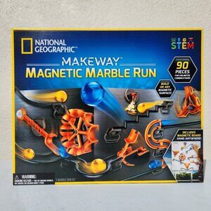 NEW NATIONAL GEOGRAPHIC Magnetic Marble Run Tracks Maze STEM Toy Building Set En